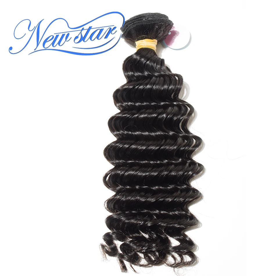 New Star Hair Brazilian Deep Wave 1/3/4 Bundles 100% Virgin Human Hair Extension Cuticle Aligned Raw Hair Weave Natural Color