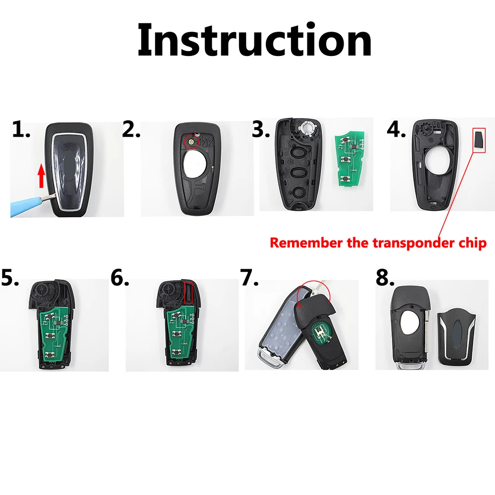 Modified Car Remote Key Case Cover For Ford Focus Fiesta Galaxy Mondeo Grand C-Max S-Max Transit Connect Tourneo Custom Ranger