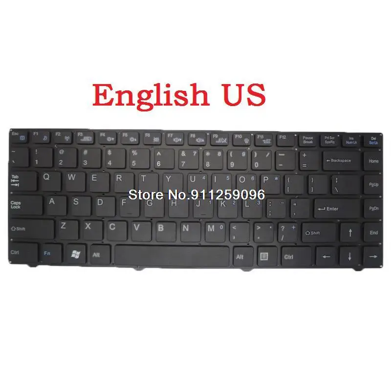 Laptop Keyboard For HASEE UI45 UI43 UI41 UI47 U43 U45 English US DOK-V6369A 25-00-US 1205 V131352AS1 New