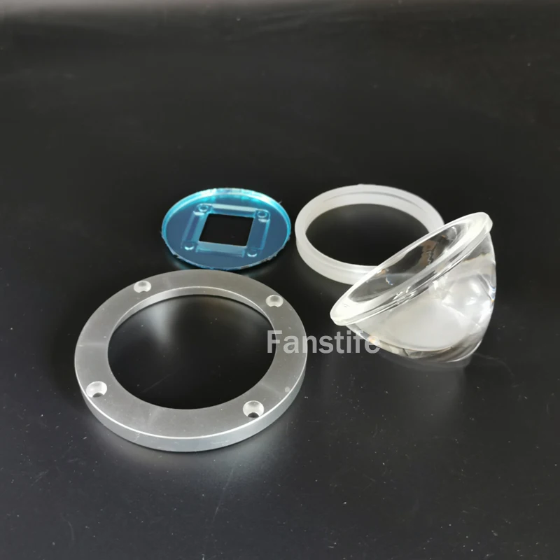 30degree 78mm Optical Glass Lens for 20W 30W 50W 100W 120W 150W High Power Leds with Aluminum Frame