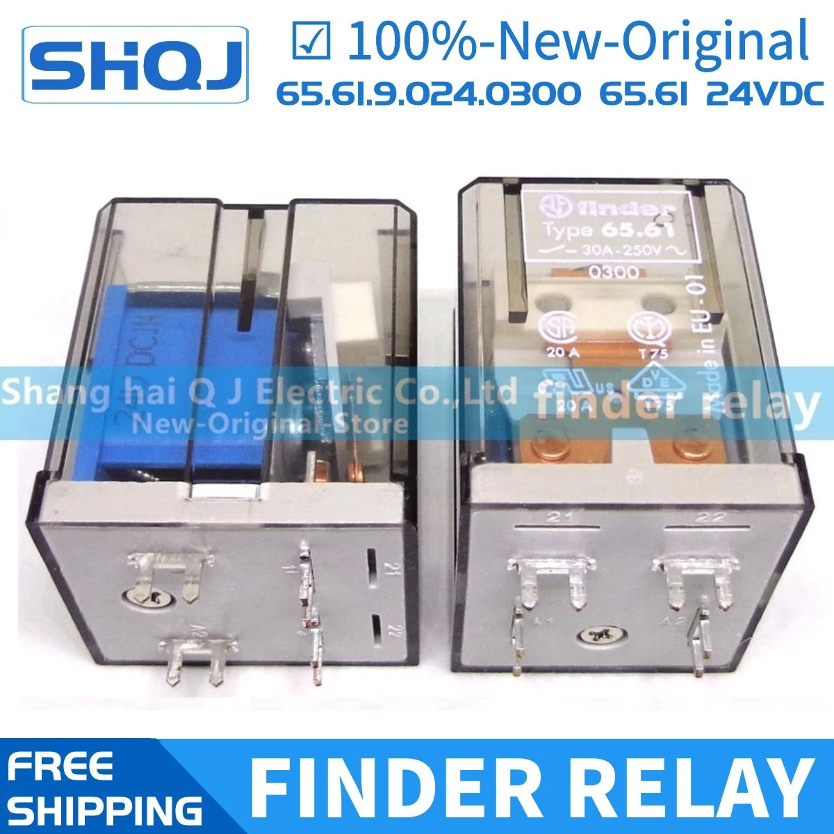 FINDER 100%-NEW 1PCS 65.61 30A 250V 0300 65.61.9.024.0300 24VDC original power relay