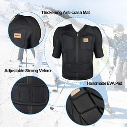 BenKen Protective Clothing Anti-Collision Armor Padded Ultra Light Protective Shirts Windproof for Skiing