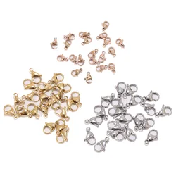 Lot de 120 fermoir à bijoux plaqué or 18K, en acier inoxydable, DIY