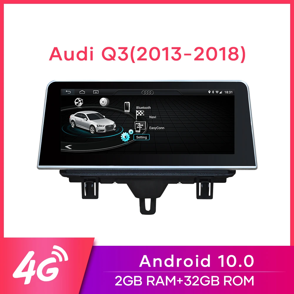 

MCWAUTO For Audi Q3 2013-2018 Android 10.0 Car Radio Multimedia GPS Navi Stereo 2+32GB WIFI BT AUX Car DVD GPS 8.8"