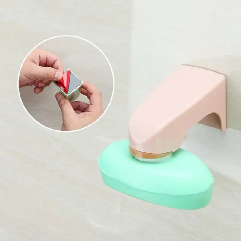 Punch-free Magnet Soap Dispenser Wall Novelty Creative Soap Holder Container Magnetic Attachment Bathroom Soap Adsorption Rack