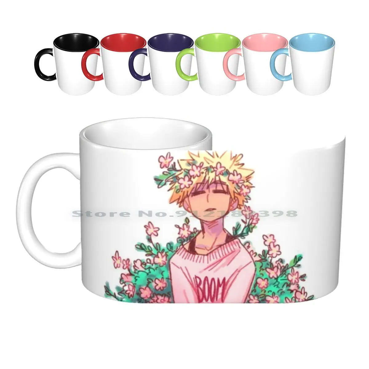 Bakugou In Pink Ceramic Mugs Coffee Cups Milk Tea Mug Katsuki Bakugou Bakugou Katsuki Mha Bnha Boku No Hero Academia Pink