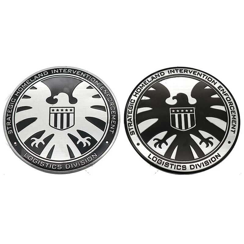 7.5cm Aluminium Alloy Metal  Trail Rated round for AGENTS OF SHIELD Emblem Badge For Car Motorcycle  Car Styling Stickers