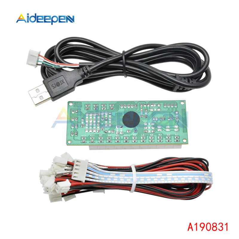 1 قطعة الصفر تأخير USB التشفير إلى PC المقود و زر ل مامي و محاربة عصا الضوابط وحدة مجلس DIY الممرات لعبة عدة أجزاء