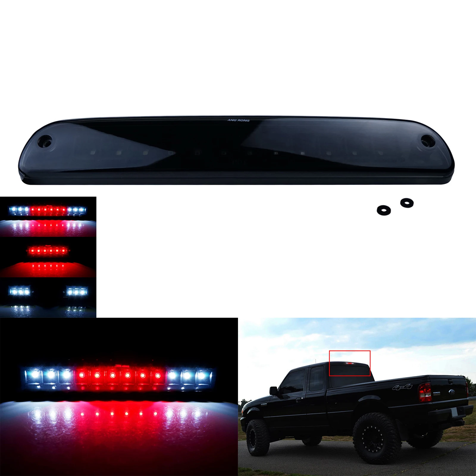 

ANGRONG 1X Fit Ford Ranger F-250 F-350 F-450 F-550 LED 3rd High Brake Light Cargo Lamp 12V