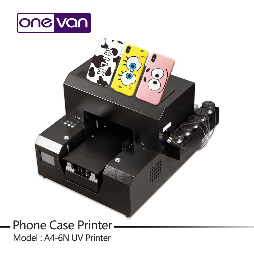 Acrylic, plastic, glass, wood UV printer, plastic, PVC, TPU printer. Mobile phone case printing machine.a4 uv printer