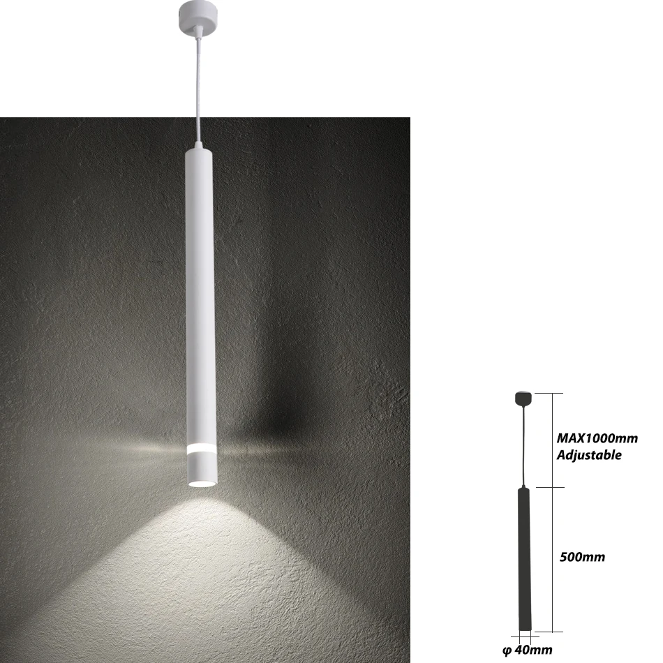 Nowoczesny wisiorek led lampa długa rurka światło kuchnia wyspa jadalnia sklep dekoracje barowe rura cylindra wisiorek światło lampa kuchenna