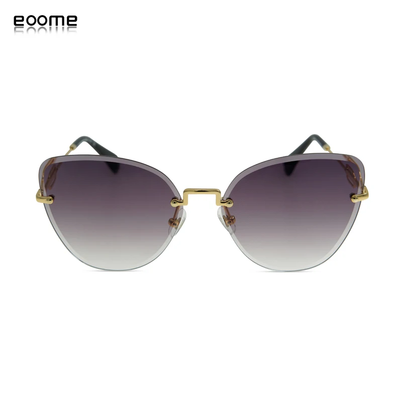 eoome  Lady catty eyes New 2020 luxury Elegant gentle Women sunglasses metal New fashion Hot selling Cat eye shape fast delivery