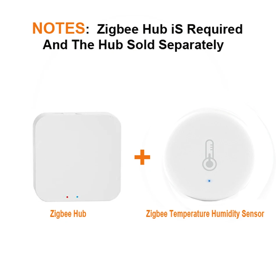 Tuya Zigbee Temperature And Humidity Sensor Smart Home Thermometer Hygrometer Works With Alexa Google Assistant and Zigbee Hub