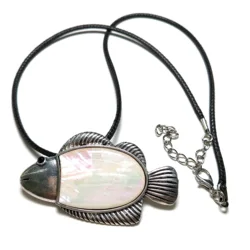 Fashion Shell Pendant Necklack Brooch Fish Shape Charms For Women Jewelry Making DIY Supplies Leather Chain Accessories