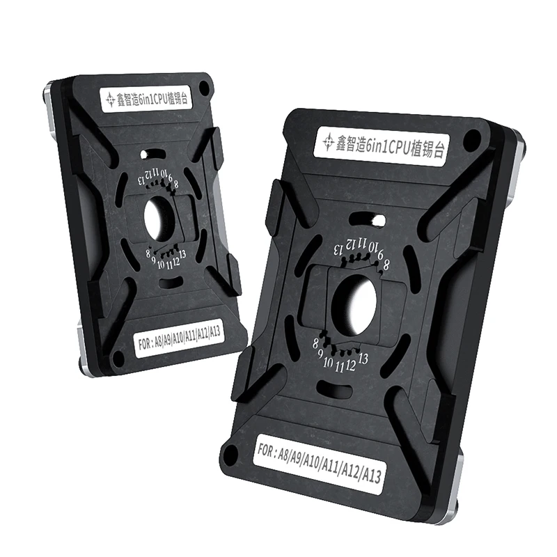 BGA Reballing Stencilแพลตฟอร์มสำหรับiPhone A8/A9/A10/A11/A12/A13 CPUซ่อมเครื่องมือแม่เหล็กถาวรBGA Solderingชุดแม่แบบ