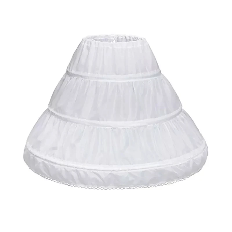 Children Princess Skirt Petticoat Girls Wedding Dress Hoop Accessories Drawstring Adjustable Waist Lining