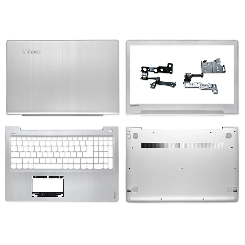 New Laptop LCD Back Cover/Front bezel/Hinges/Palmrest/Bottom Case For Lenovo 310S-15 310S-15IKB 510S-15ISK Top Cover Silver