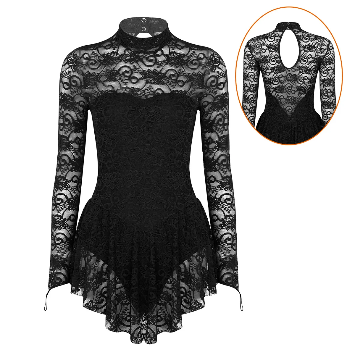 Adult Long Sleeve Soft Lace Ballet Gymnastics Leotard Women Lyrical Figure  Ice Skating Dress Dancing Competition Dance Costume - AliExpress 201768104