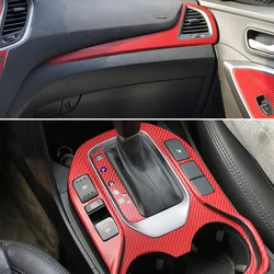 For Hyundai Santa Fe IX45 2013-2019 Car-Styling 3D/5D Carbon Fiber Car Interior Center Console Color Molding Sticker Decals