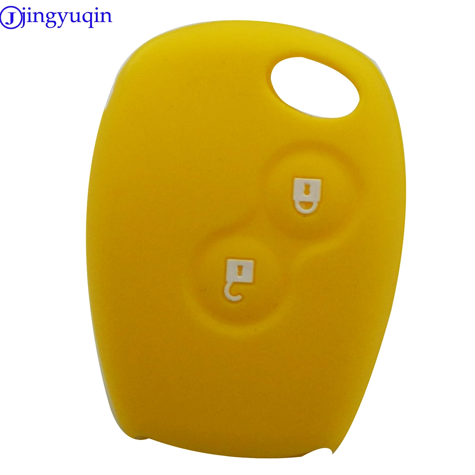 Jingyuqin-Funda de goma de silicona para llave de coche, 2 botones, mando a distancia, para Renault, Kangoo, DACIA, Scenic, Megane, Sandero, Captur,