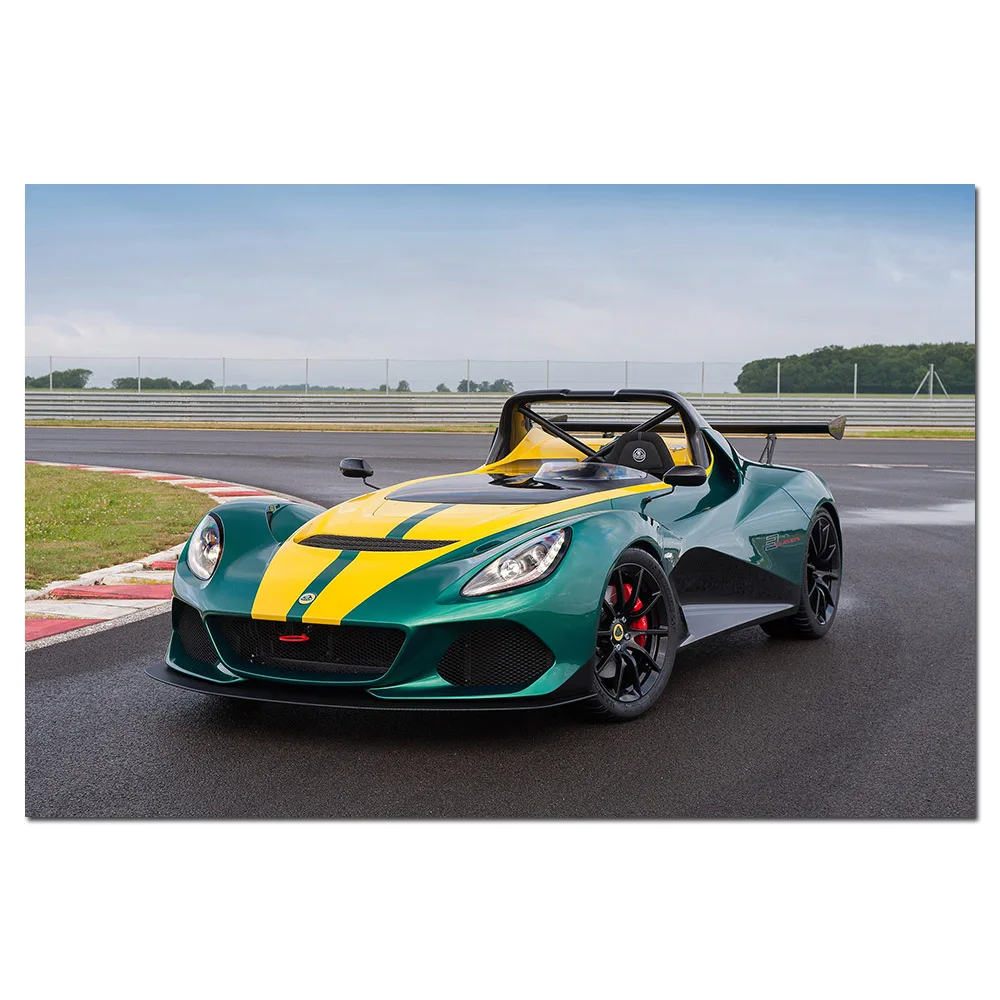 Lotus 3 Eleven Sport Car Poster Wall Art Canvas Cloth Fabric Print Painting Wall Picture for Living Room