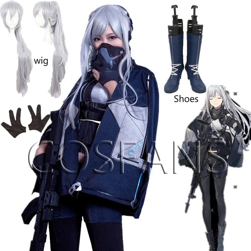 Game Girls Frontline Cosplay Costumes AK-12 Uniform Coat Jackets  Full set women men Halloween cosplay costume wig and shoes