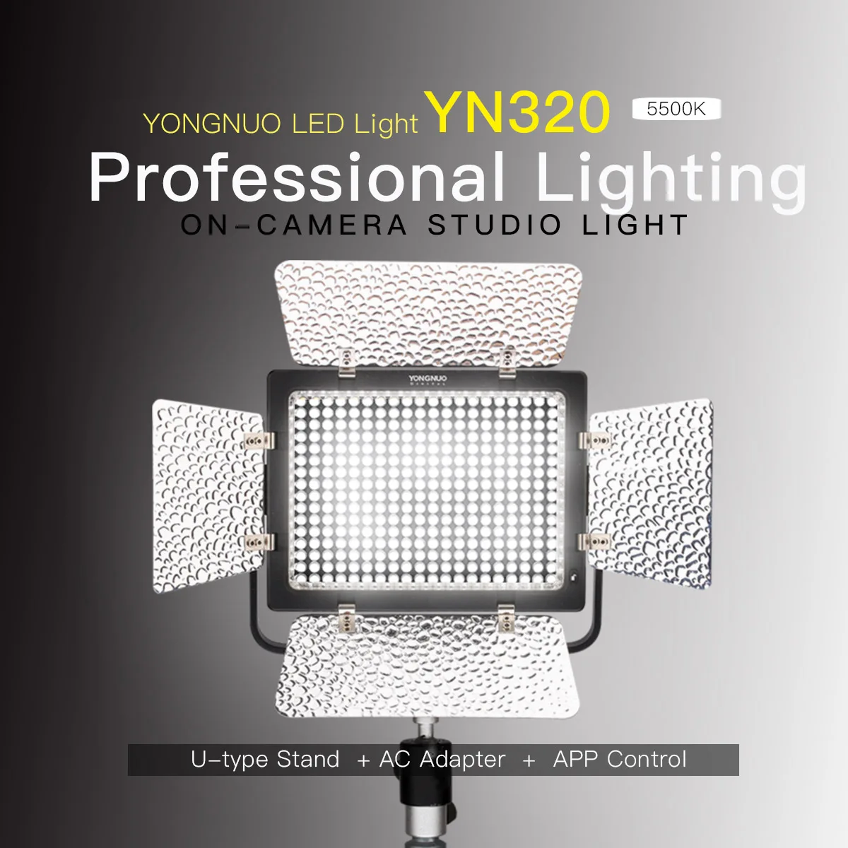 YONGNUO YN320 Professional LED Video Light APP Control 5500K for Canon Nikon Sony DSLR