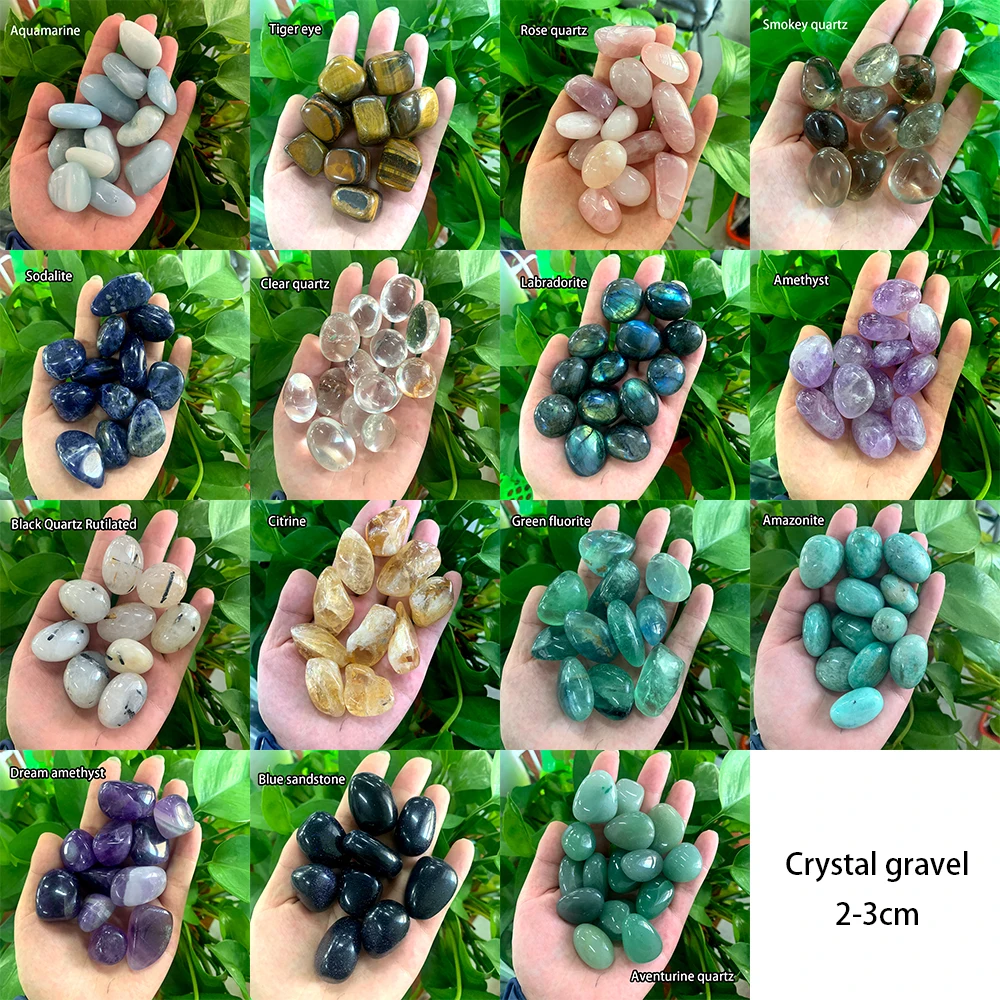 2-3cm 50g/bag Natural Macrobead Polished Chakra Therapy Stone Amethyst Rose Crystals Healing Gemstone Tumbled Gravel