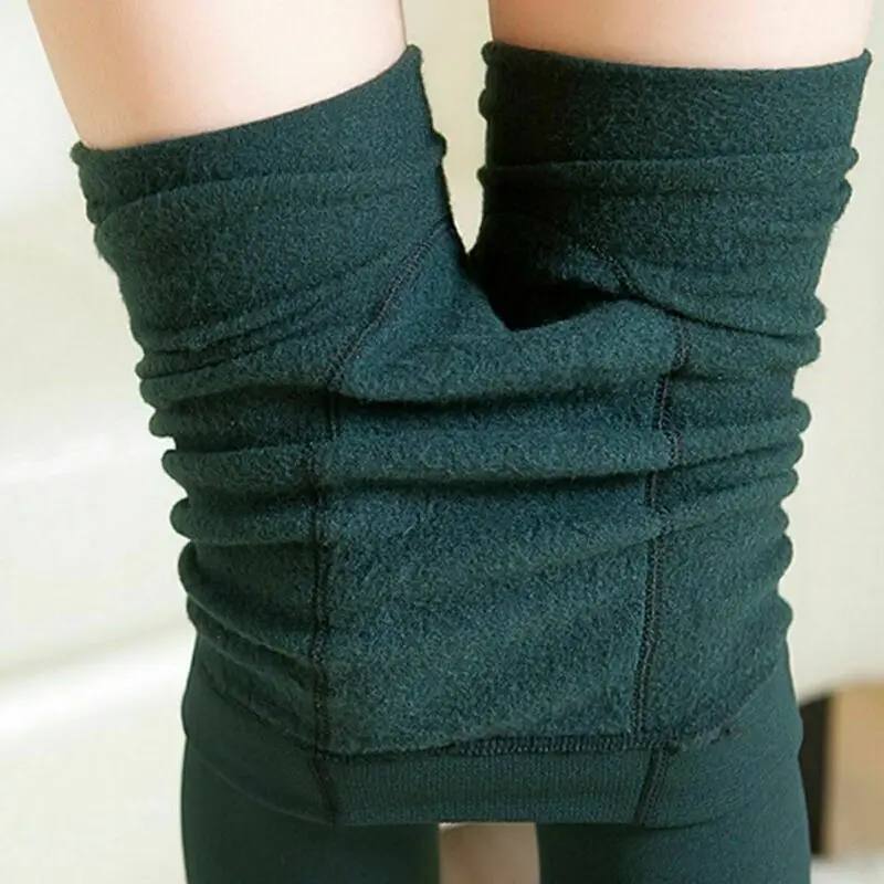 8 Colors Womens Tights Winter Warm Fleece Lined Pantys High Waist Female Thermal Stretchy Slim Skinny Tights Solid Colors