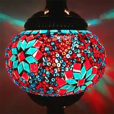 Nieuwste Mediterrane Stijl Art Deco Turkse Mozaïek Wandlamp Handgemaakte Mozaïek Glas Romantische Wandlamp