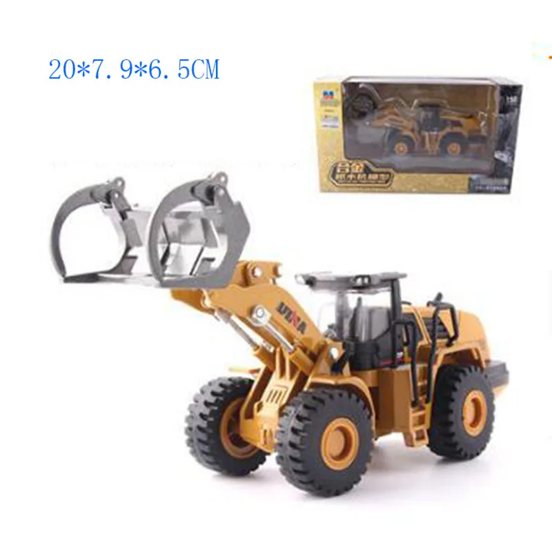 1/50 Diecast Alloy Metal Engineering Excavator Loader Wood Catcher Roller Dump Crusher Forklift Truck Vehicle Model Boy Cars Toy