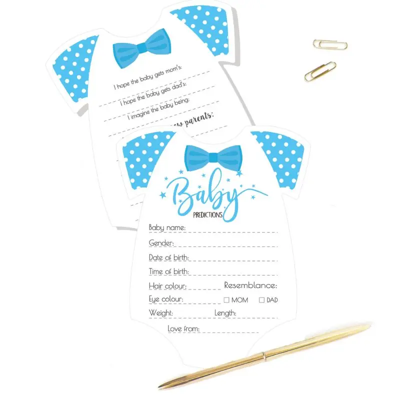 10 PCs/Pack Advice and Prediction Cards for Baby Shower Game Gender Neutral Boy or Girl New Parent Message Advice Book