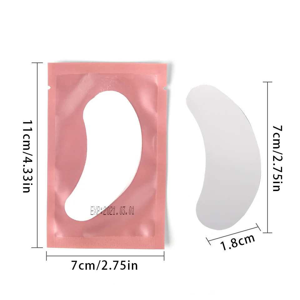 NEWCOME 20/50/100 paia di cuscinetti per ciglia sotto gli occhi toppe in gel 9 colori adesivi senza pelucchi per strumento di trucco per estensione ciglia finte