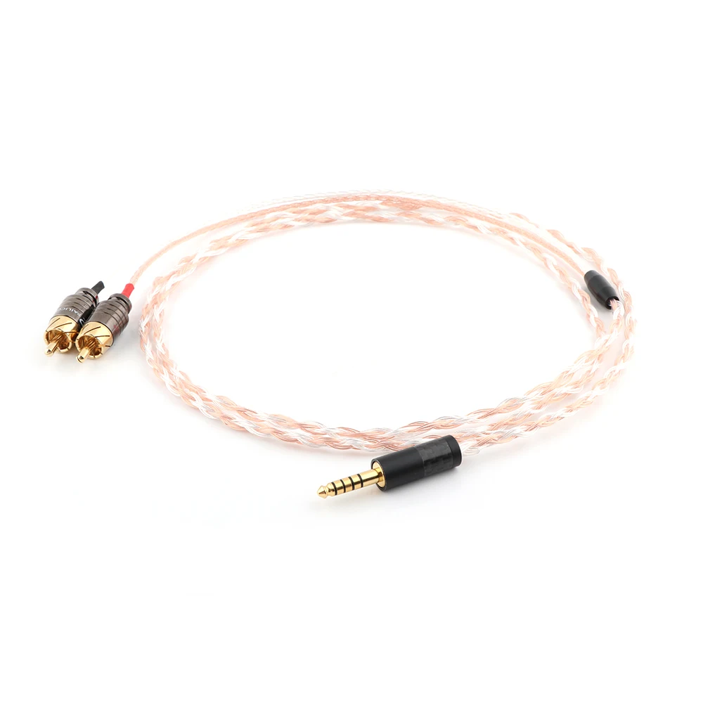 

4.4mm Balanced Male to 2 RCA Male Cable for Digital Audio Player NW-WM1Z/A WM1A