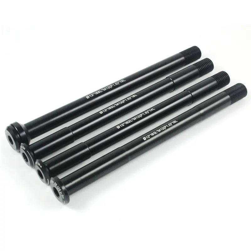 Bicycle Thru Axle Bike Quick Release Hubs Tube Shaft Skewers Rear Axle L160 L162 L165 L168 M12x1.5 M12x1.0 Bike Accessory