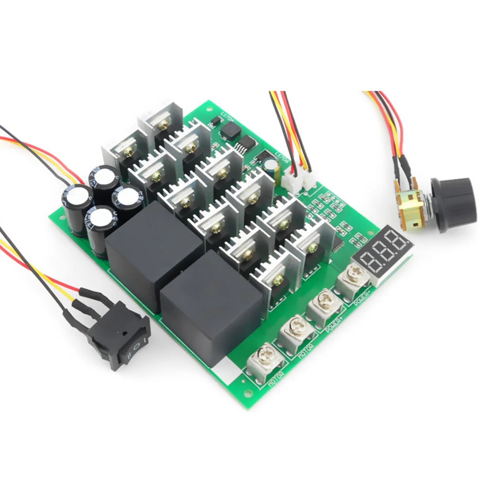 

60A 10-55V Digital Display PWM Speed Controller Module Forward Reversal Adjustable DC Motor