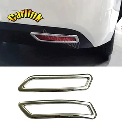 For Citroen C4 2016 ABS Chrome car rear fog light box frame decoration stickers Cover trim DIY Car Styling Accessories 2Pcs