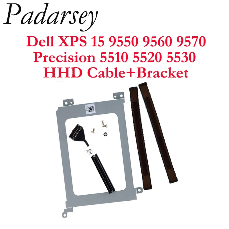 Pardarsey SATA كابل القرص الصلب 0XDYGX ث/2.5 "HDD العلبة الناقل 03FDY3 لديل XPS 15 9550 9560 9570 الدقة 5510 5520 5530