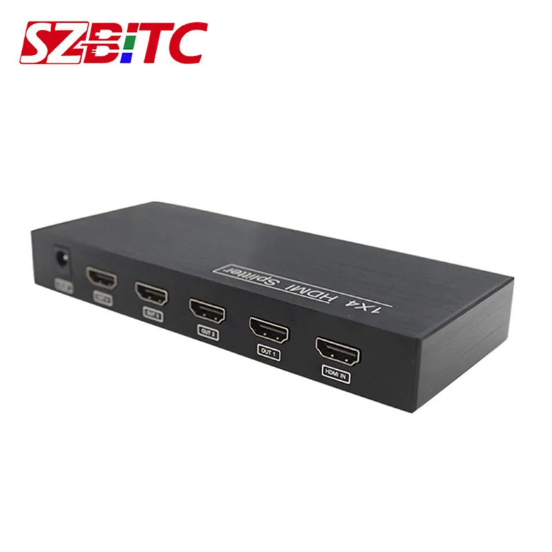 

SZBITC 4K 4 порта HDMI сплиттер 1x4 4K2K HDMI 1 вход на 4 Выход Аудио Видео дистрибьюторы конвертер для Blu-Ray плеера