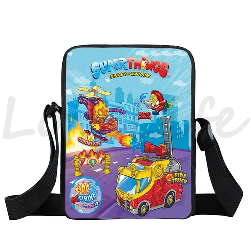 Imagen 2 del producto Bolsos de hombro para niños de la serie Super Zings 7, bolso escolar de dibujos animados para niños y niñas, bolso cruzado para niños de Superzings, bolso impermeable para aperitivos
