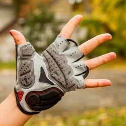 GUB Endurance Cycling Gloves Bicycle Bike Fingerless Gloves Silicone Half/Short Finger Extra Gel Gloves Double Gel-Vent Padding