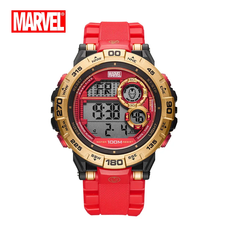 Marvel Iron Man For Men Watch Multi Function Digital Sports WristWatch Avengers 100M Waterproof Luminous Boy Male Clock Religion