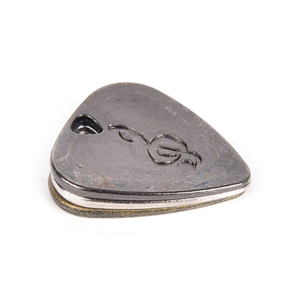 1pcs Metal Stainless Steel Guitar Picks Encyst Thickness Bass Electric Guitar Ballad Acoustic Guitar Ukulele Pendant Pick