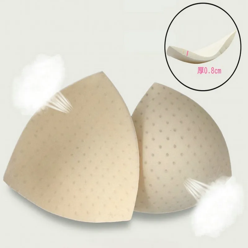 1 Pair Sponge Bra Pads Push Up Breast Enhancer Removeable Bra Padding Inserts Cups for Swimsuit Bikini Padding Intimates