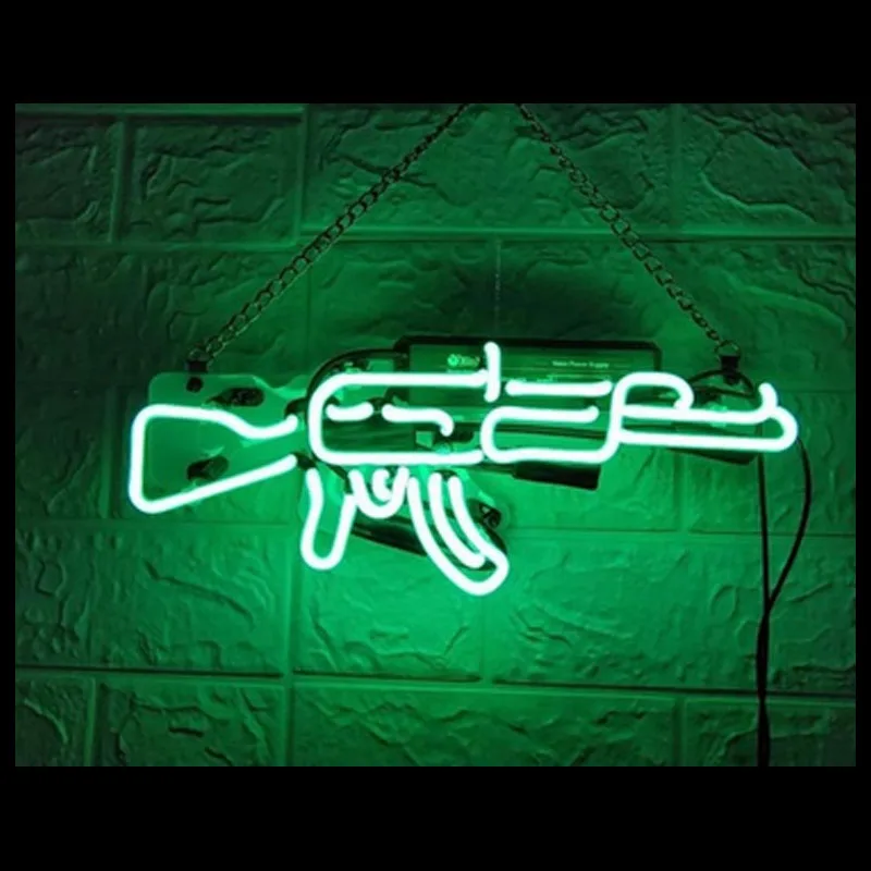 Guns Neon Light Custom Handmade Neon Wall Signs for Room Decor Home Pub Hotel Game Room Window Aesthetic Room Decor Neon Light