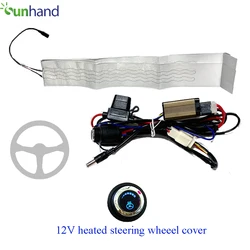 12V Heated Steering Wheel kit with signal wheel 6 shift switch heated steering wheel covers for cars