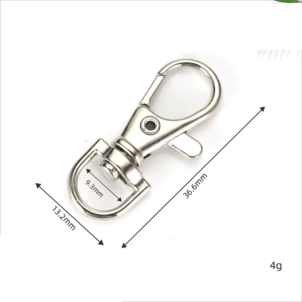 12pcs Metal Carabiner Clip Swivel Trigger Dog Buckle KeyRing KeyHooks retaining ring DIY Craft Lobster Clasp