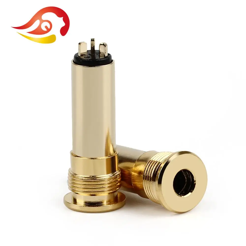 QYFANG 2.5mm 4 Pole 3 Contact Earphone Female Plug Gold Plated Copper Audio Jack Metal Adapter HiFi Headphone Wire Connector