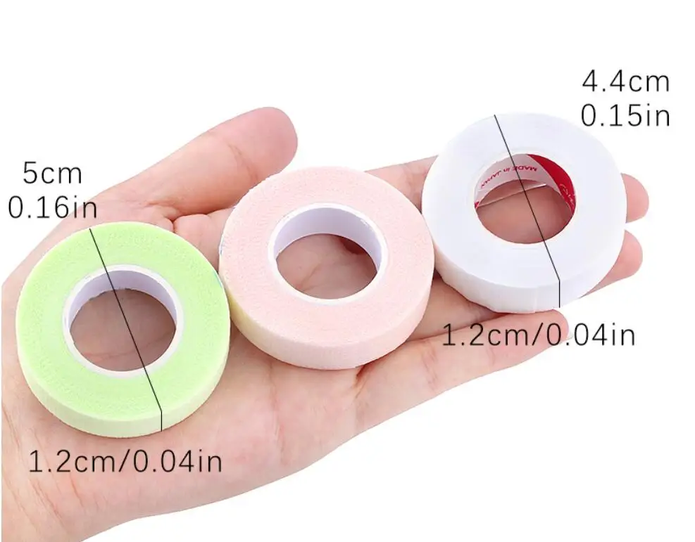 10 Rolls Newest Pink Green Breathable Adhesive Tapes Lash Extension tools Micropore NICHIBAN Japanese Non-woven Tapes Grafting