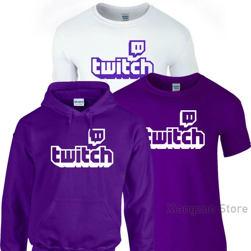 PERSONALISED TWITCH TV Tshirt Tee Adults Kids Purple Gamer Gaming cotton casual Men t shirt Women's tee shirts tops